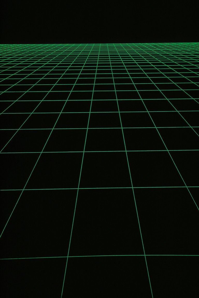Green grid graphic